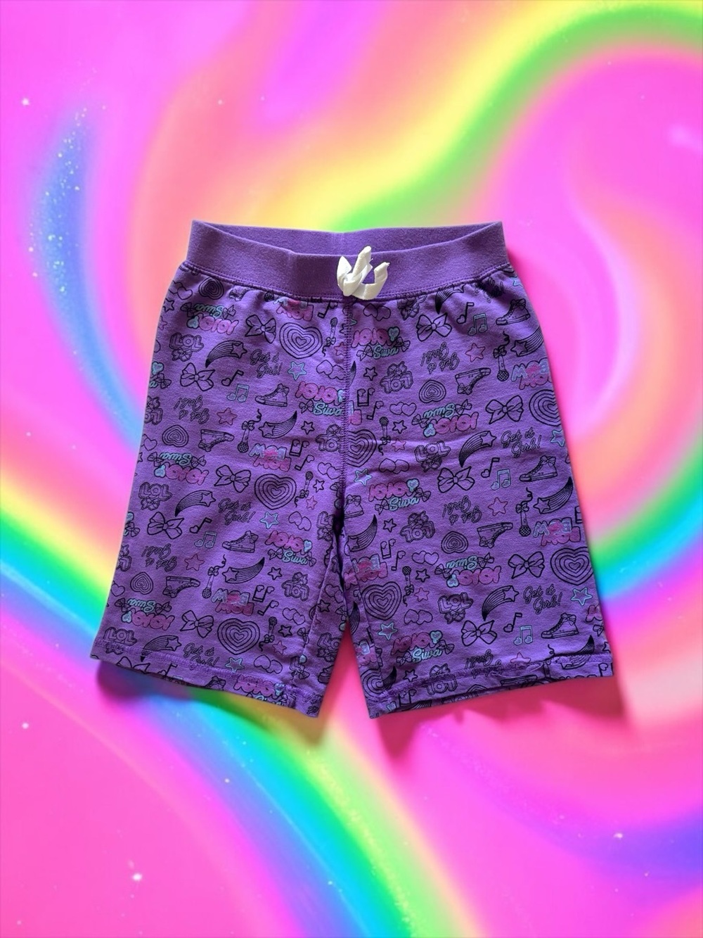 JoJo Siwa Purple Graphic Shorts – Girls Medium (7/8), EUC